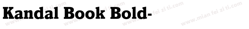 Kandal Book Bold字体转换